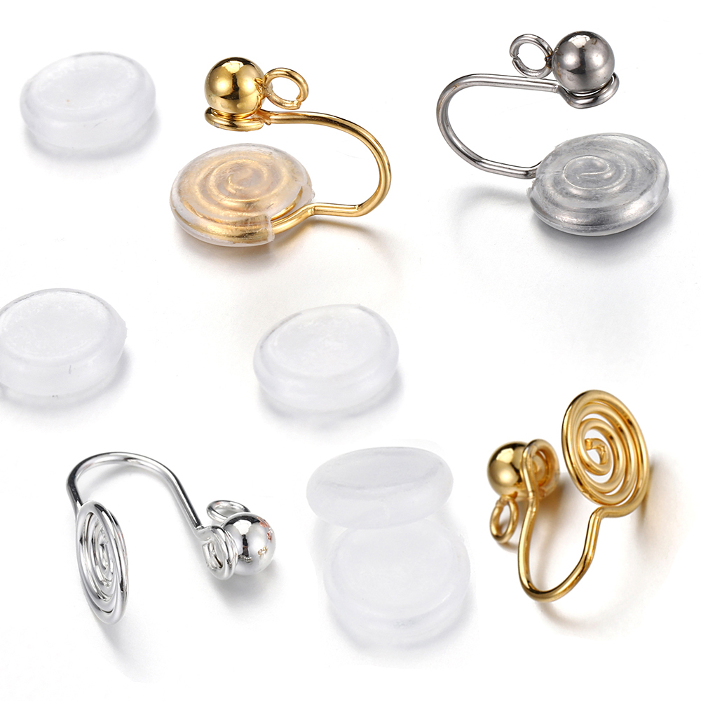 Body Jewelry Ear - 10個入り ステンレス製 イヤークリップ スパイラルイヤリング セッティング ノンホールピアス