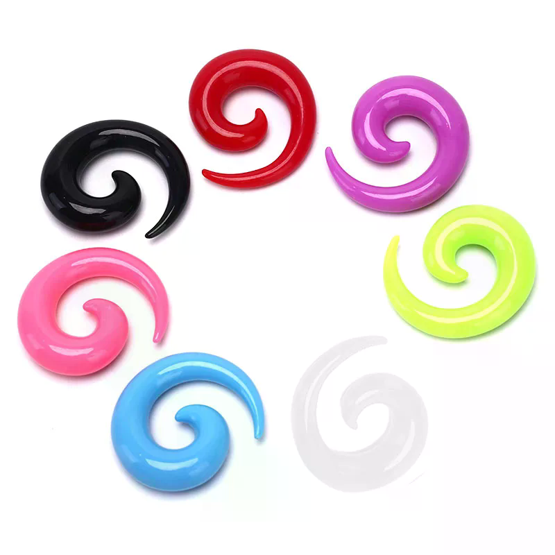 Body Jewelry Quality - 16個/セット スパイラルテーパーフレッシュトンネル イヤーストレッチャー エキスパンダー ストレッチプラグ スネイル