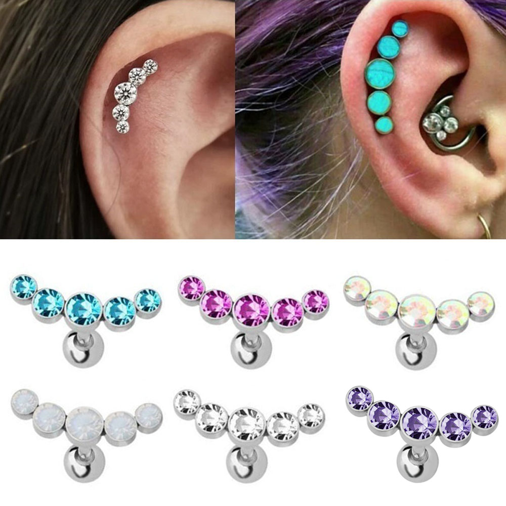 Body Jewelry Ear - 1個入り ファッション 16G ステンレス鋼 バー スタッドピアス
