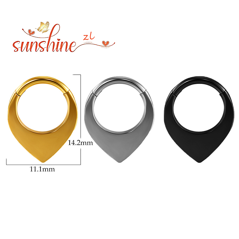 1PS ステンレス製 高品質 ウォータードロップ セプタムピ - Body Jewelry Quality のレビューと価格