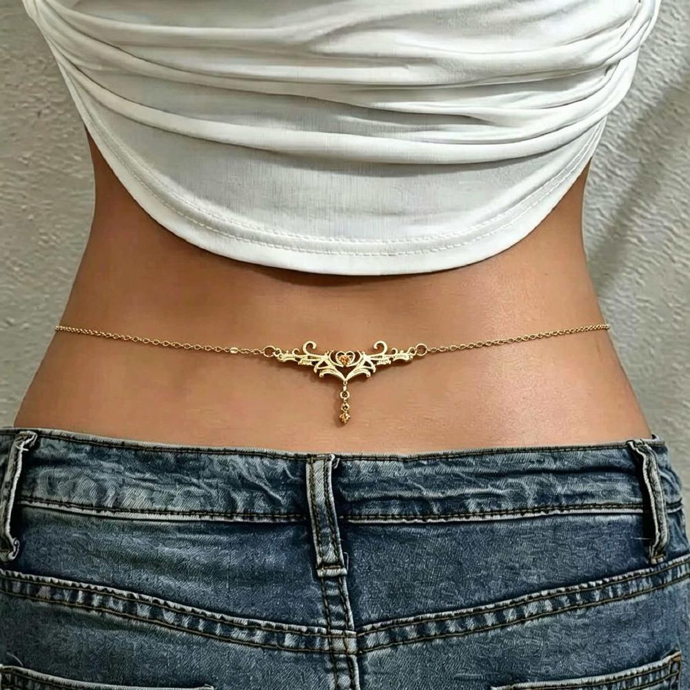 ゴシックハートセクシーな女性用ウエストチェーン、パンクメタル - Body Jewelry Beach のレビューと価格