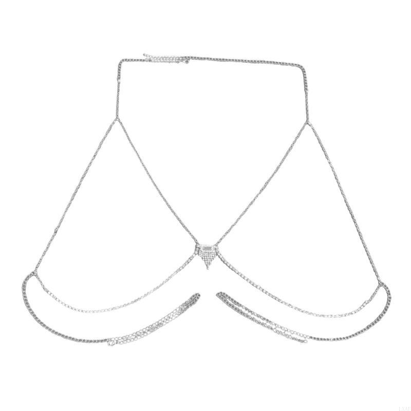 洗練されたラインストーンブラジャーボディチェーンチェストネッ - Body Jewelry Quality のレビューと価格