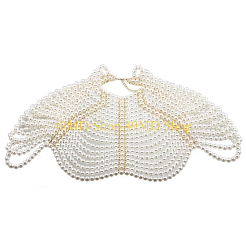 49MD エレガントな女性ショール多層ビーズチェストチェーン - Body Jewelry のレビューと価格