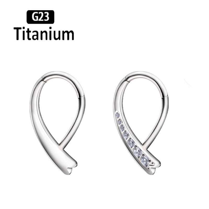 チタンセプタムクリッカー,鼻リング,セグメント耳珠,軟骨,デ - Body Jewelry Quality のレビューと価格