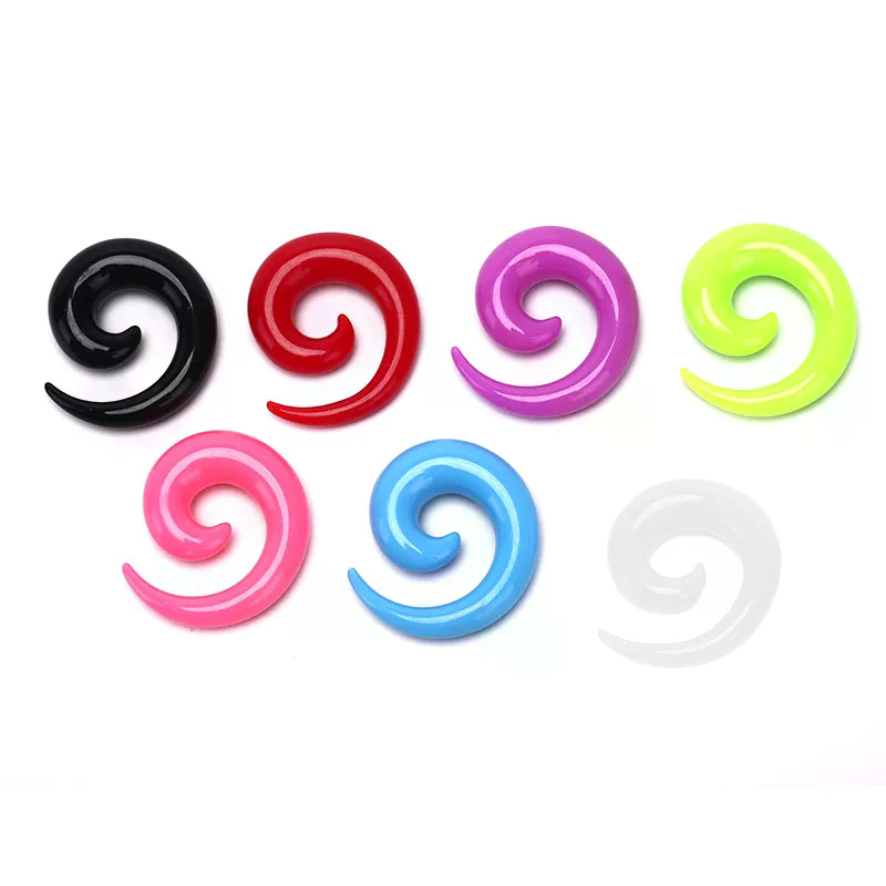 16個/セット スパイラルテーパーフレッシュトンネル イヤー - Body Jewelry Quality のレビューと価格