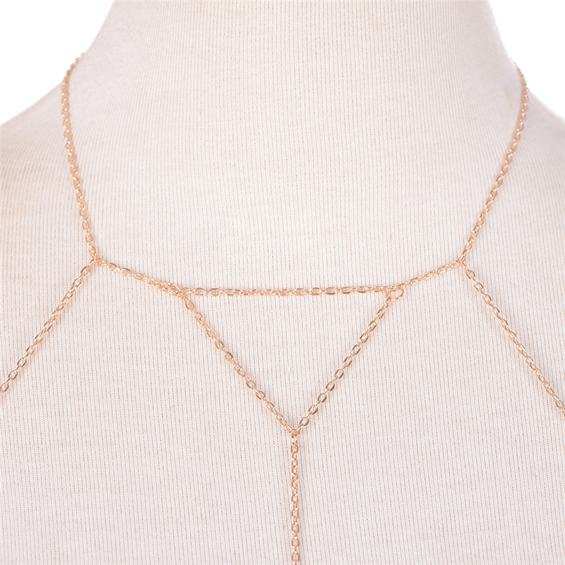 マルチレイヤーハーネスvネックレス,女性用チェーンジュエリー - Body Jewelry Online のレビューと価格