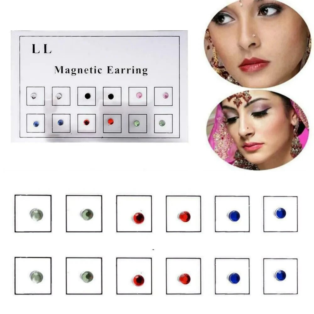 ドリルされていない磁気イヤリング,偽のイヤスタッド,耳珠,ア - Body Jewelry Ear のレビューと価格