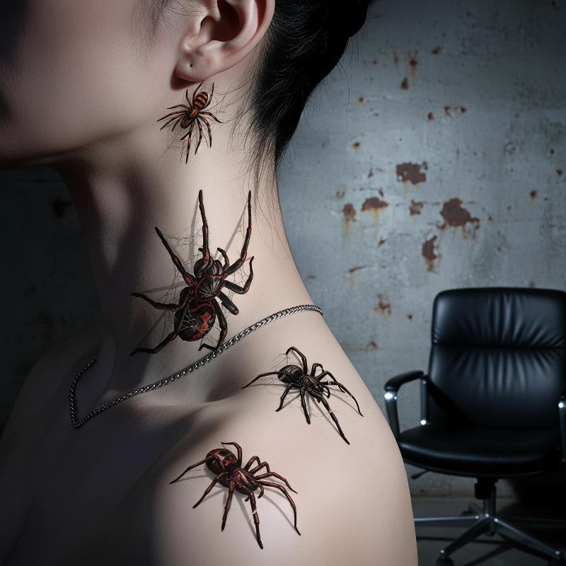 ハロウィン用防水一時的なタトゥーステッカー5枚セット、女性男 - Body Jewelry Waterproof のレビューと価格