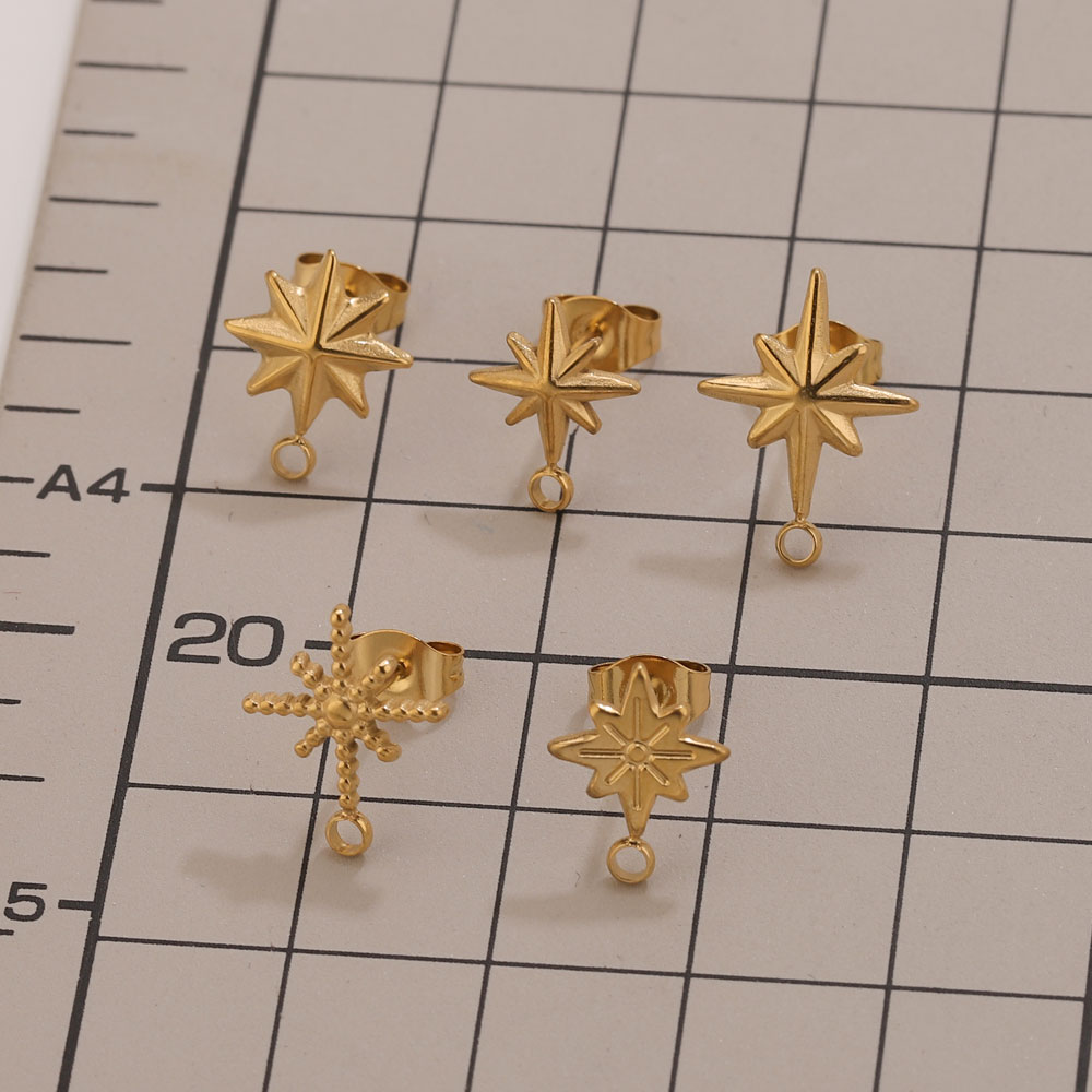 6個入りステンレス製スターピアススタッド、イヤリング製作ツー - Body Jewelry Ear のレビューと価格