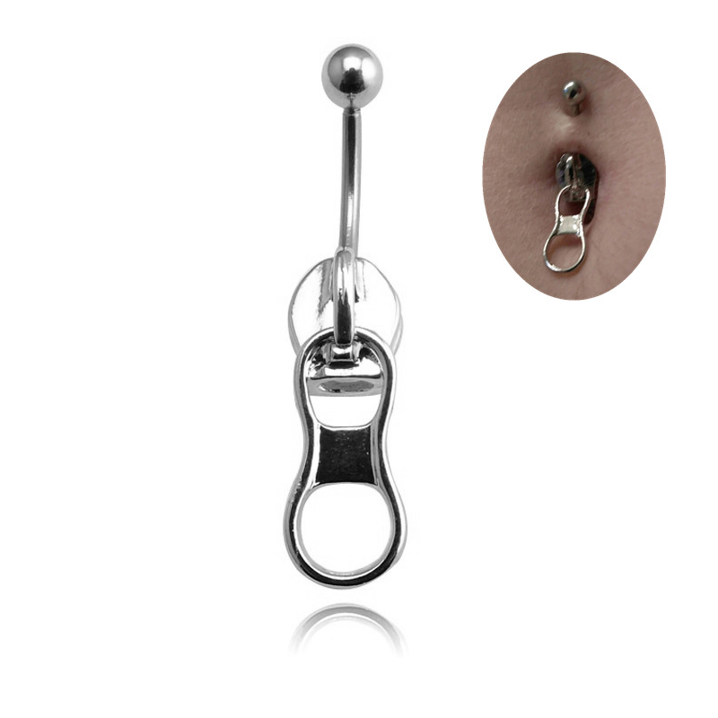 # 1Pc パンクへそリングステンレス鋼へそネイルクリエイテ - Body Jewelry Belly Button Rings のレビューと価格
