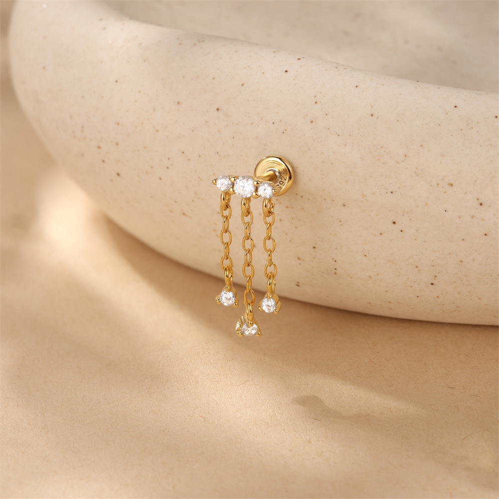 CANNER 1個 タッセルチェーン スター ムーン 925 - Body Jewelry Ear のレビューと価格