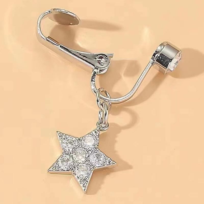 スタイリッシュなへそジュエリー トレンディな銅製へそクリップ - Body Jewelry Belly Button Rings のレビューと価格