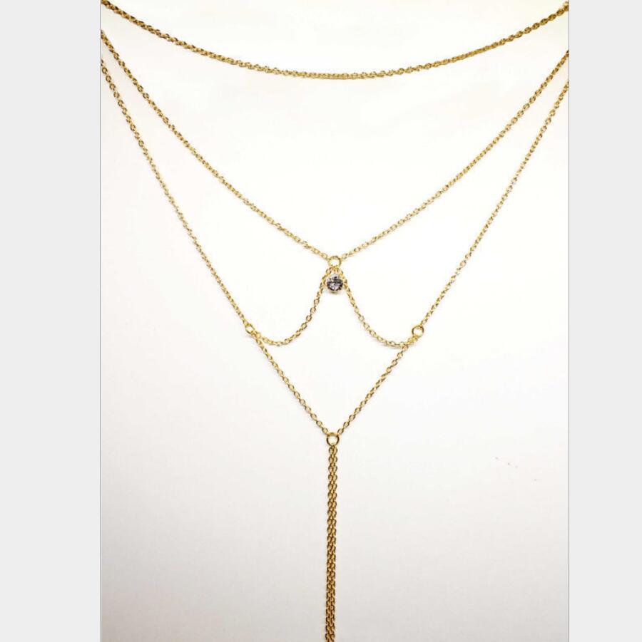 1 PC ゴールデンクリスタルベアバック銀色のペンダントネッ - Body Jewelry Quality のレビューと価格