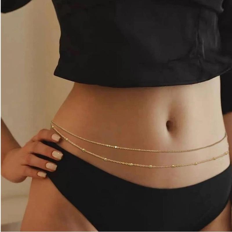 女性のためのウエストチェーン防水 1/2/3 層ベリーチェー - Body Jewelry Waterproof のレビューと価格