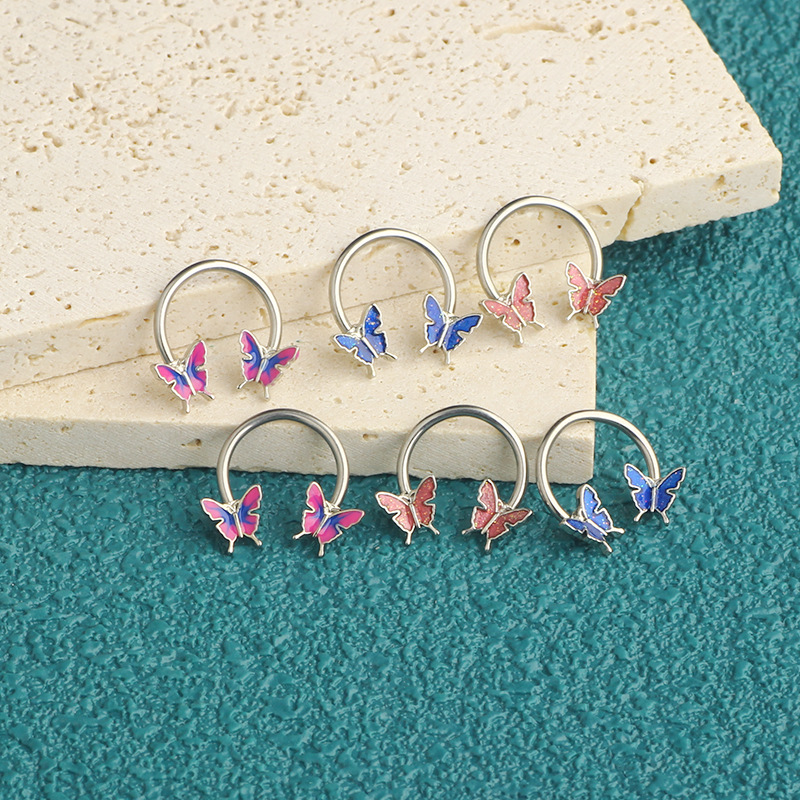 16G セプタムリング ダイスピアス サージカルスチール 軟 - Body Jewelry Ear のレビューと価格