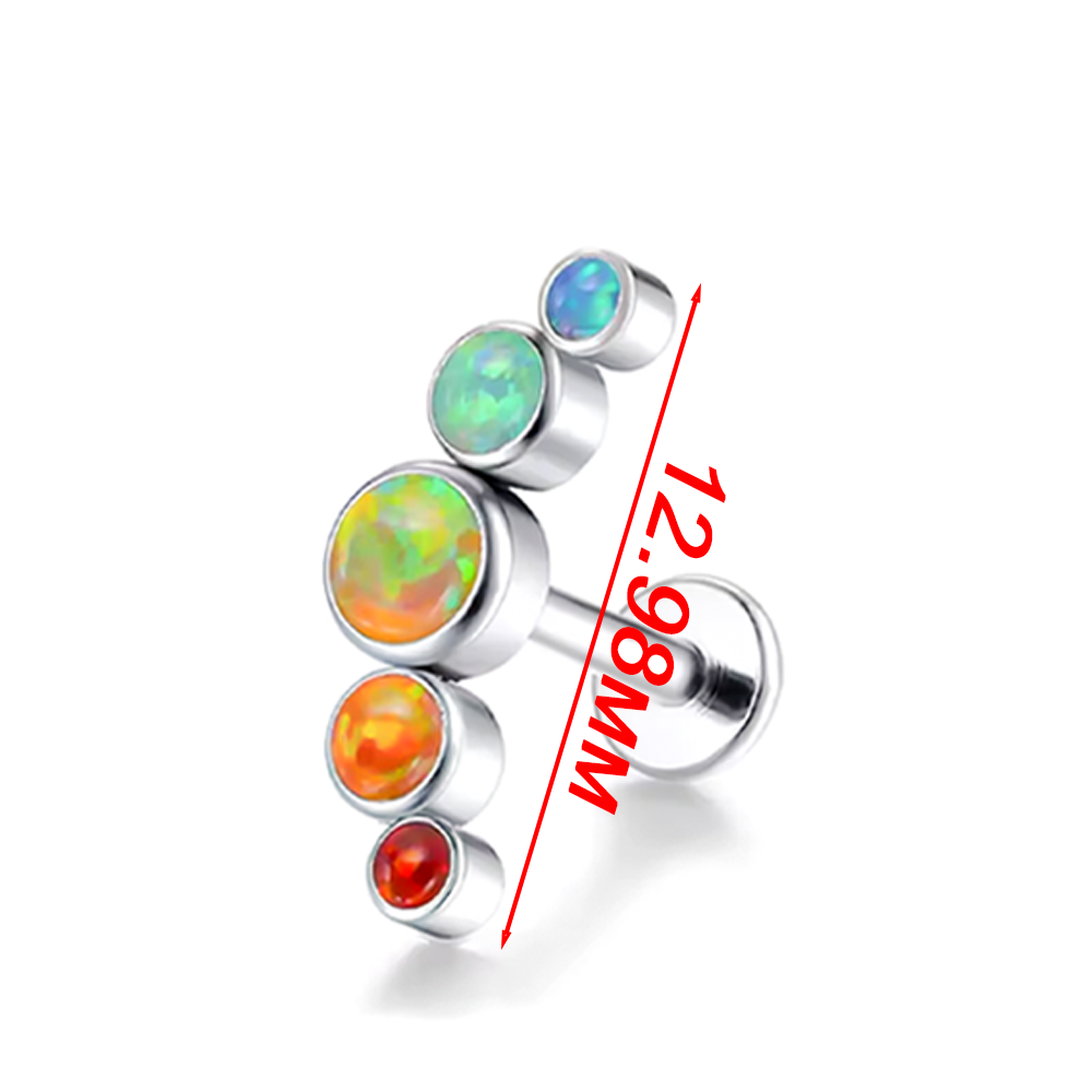 PUTITUP公式F136チタン合金高品質5連オパールスタッ - Body Jewelry Quality のレビューと価格