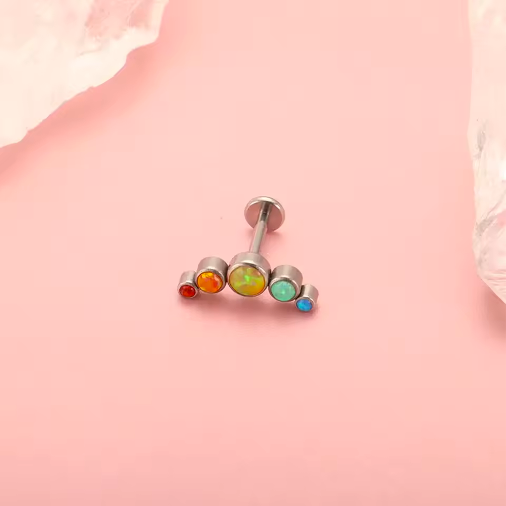 PUTITUP公式F136チタン合金高品質5連オパールスタッ - Body Jewelry Quality のレビューと価格