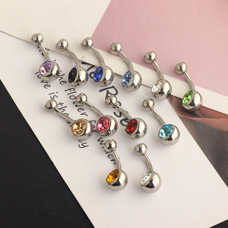 腹,ピアス,ボディ,へそ用のダブルリング,12色から選択,高 - Body Jewelry Quality のレビューと価格