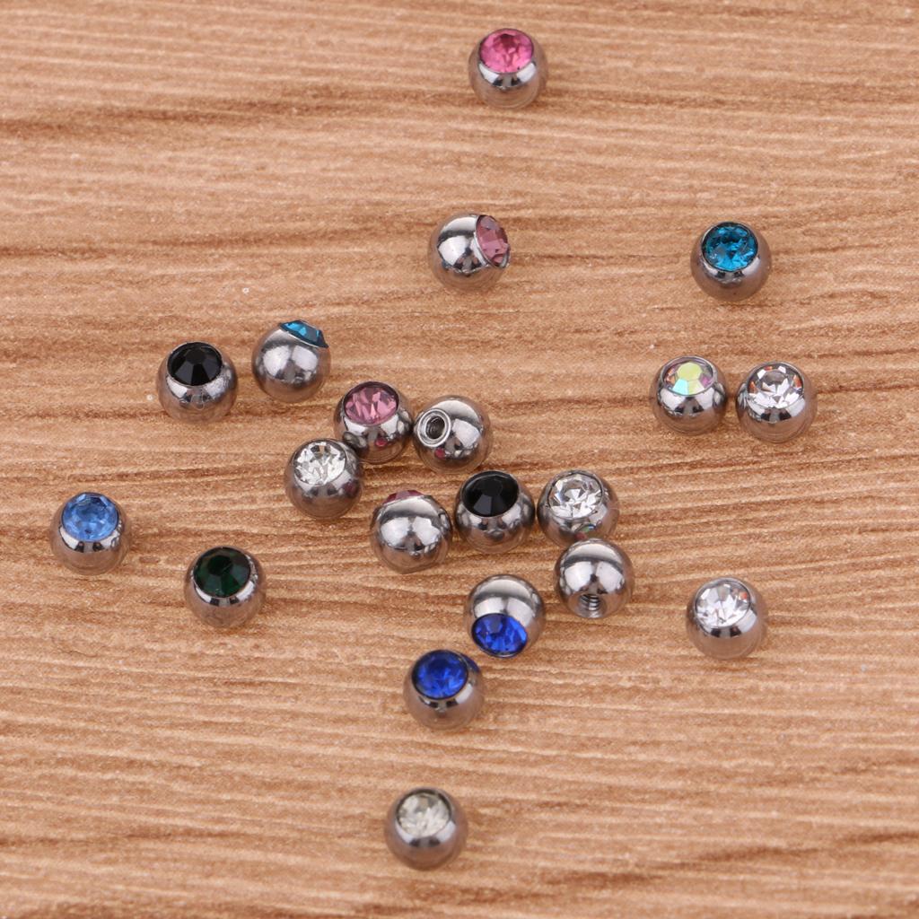 高品質ステンレス鋼ピアスボール交換用ミックスカラー、ピアスジ - Body Jewelry Quality のレビューと価格