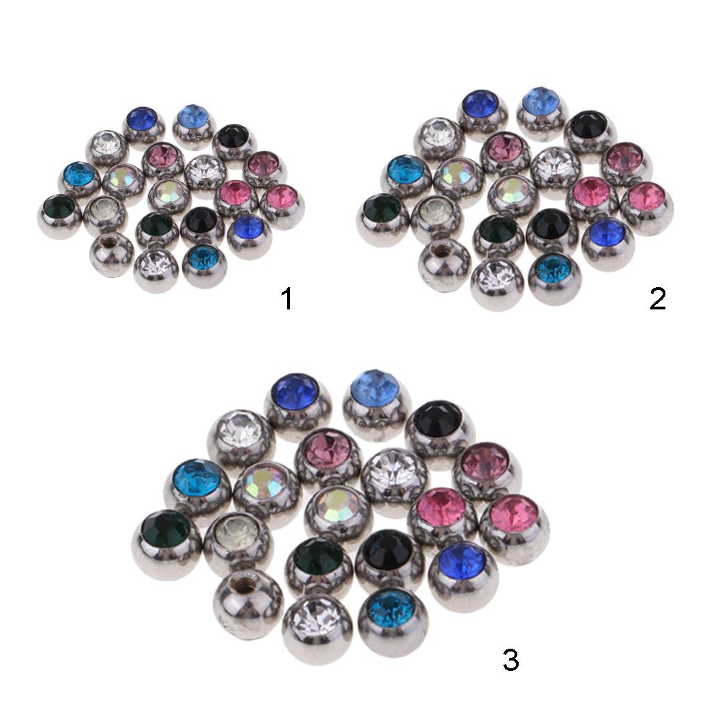 高品質ステンレス鋼ピアスボール交換用ミックスカラー、ピアスジ - Body Jewelry Quality のレビューと価格