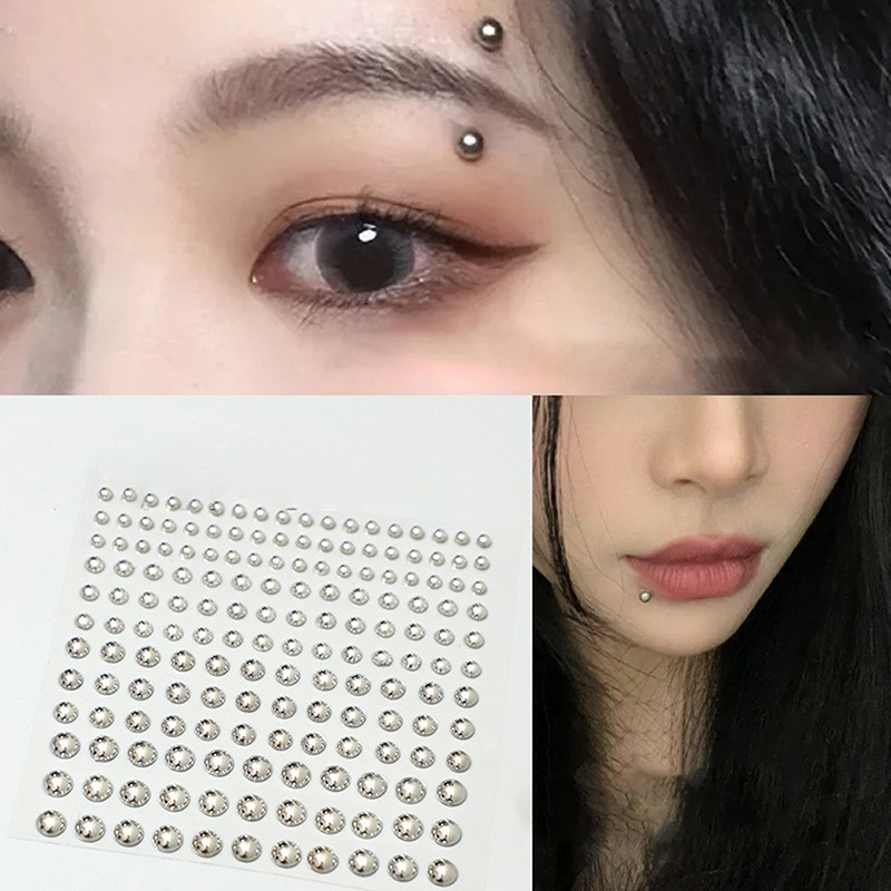 ダイヤモンドステッカー偽鼻ピアス自己粘着ラインストーン非ピア - Body Jewelry Ear のレビューと価格