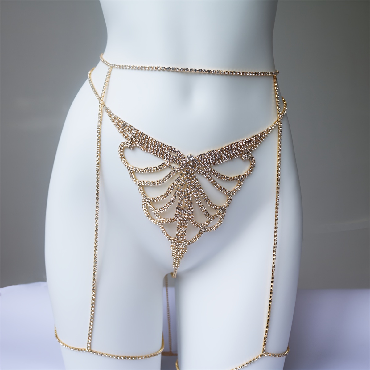マルチレイヤーラインストーン、スパークリングウエストジュエリ - Body Jewelry のレビューと価格