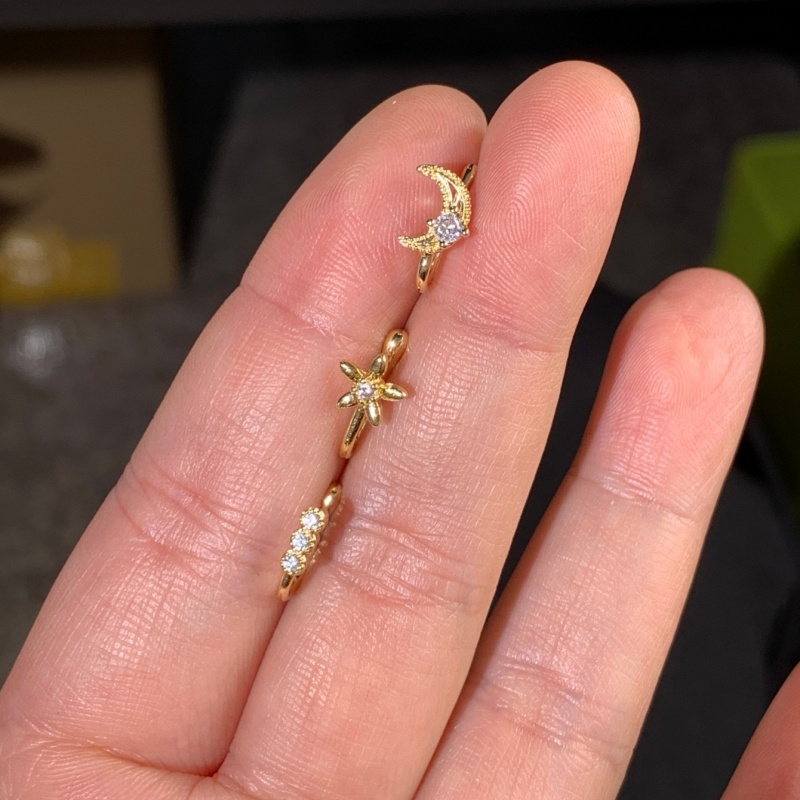 3ピースレトロライトラグジュアリーノーズクリップセット、人工 - Body Jewelry Materials のレビューと価格
