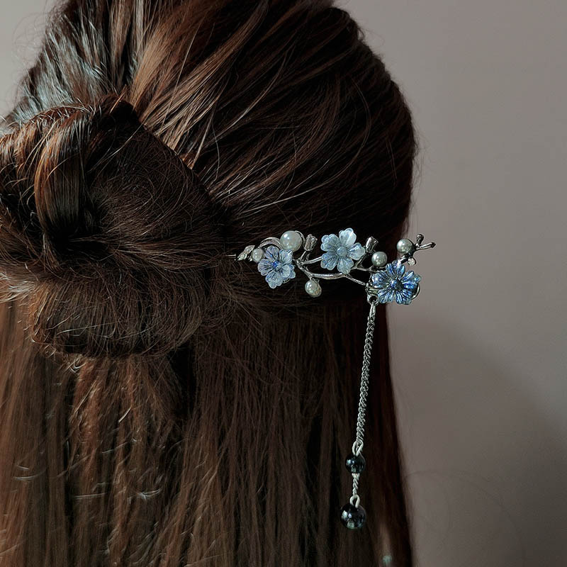 クラシックヘアスティック箸インクカラーフラワーメタルフリンジ - Body Jewelry Beach のレビューと価格