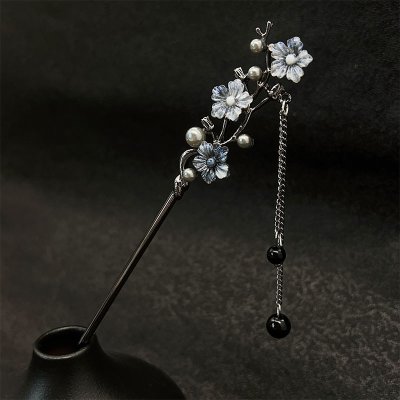 クラシックヘアスティック箸インクカラーフラワーメタルフリンジ - Body Jewelry Beach のレビューと価格