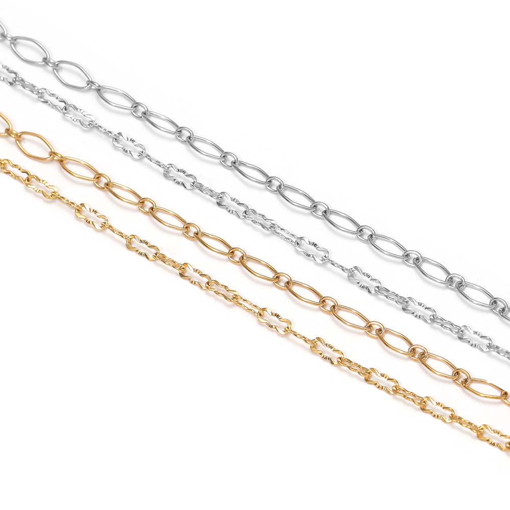 2メートルステンレス鋼エンボス加工チェーン、菱形チェーン、ジ - Body Jewelry Beach のレビューと価格