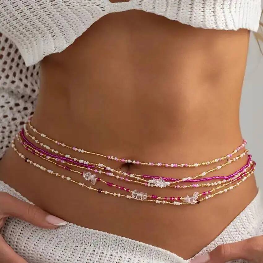 SHIXIN 6個セット ボヘミアン カラフル ライスビーズ - Body Jewelry Beach のレビューと価格