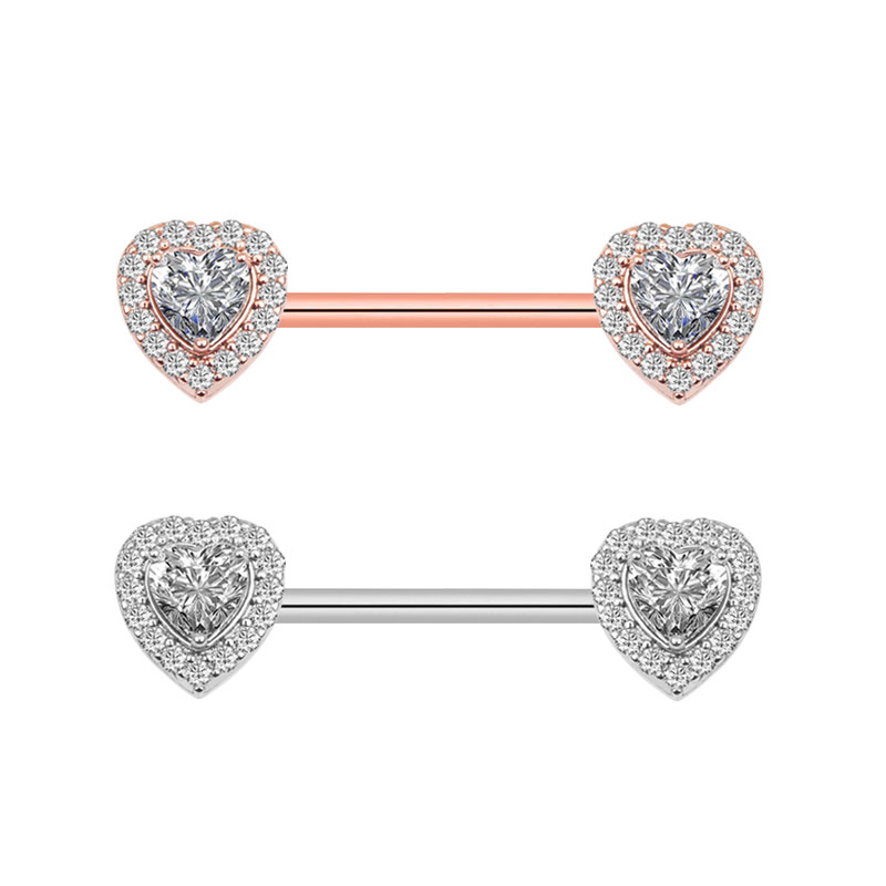 2 個ファッション高品質ジルコン乳首ピアスバー 316L 外 - Body Jewelry Quality のレビューと価格